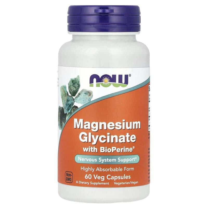 NOW Magnesium glycinate with BioPerine60cap