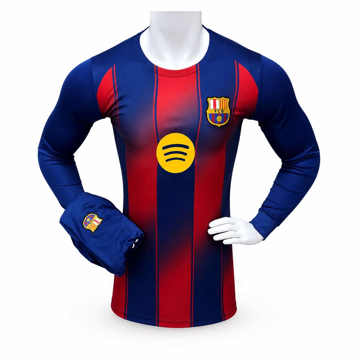 قميص برشلونة رياضي كم طويل