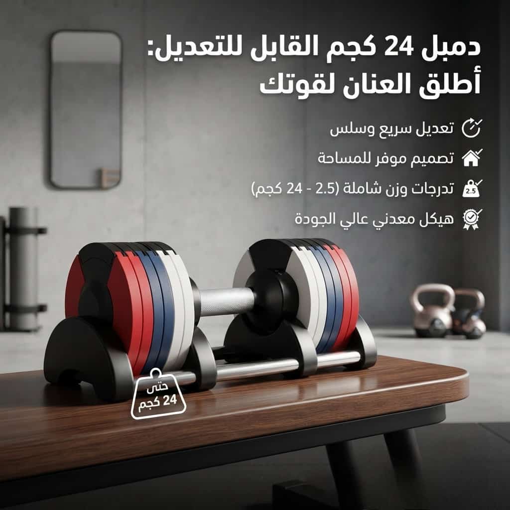 دمبل 24 كجم قابل للتعديل