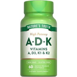 High Potency A D K Vitamin A D3 K1 and K2 60 soft) 1