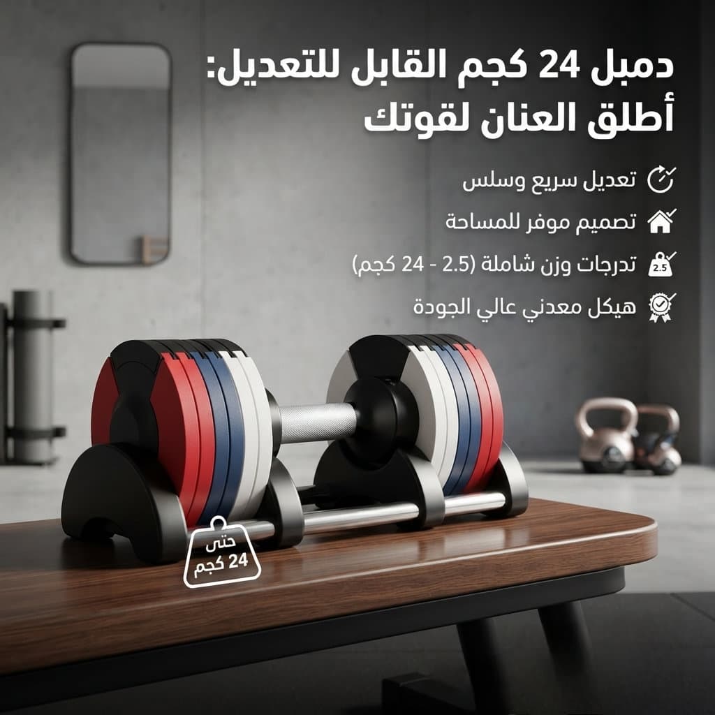 دمبل 24 كجم قابل للتعديل